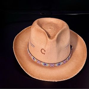 NEW Charlie 1 Horse | Straw Beaded Band Sweated Cowgirl Hat M